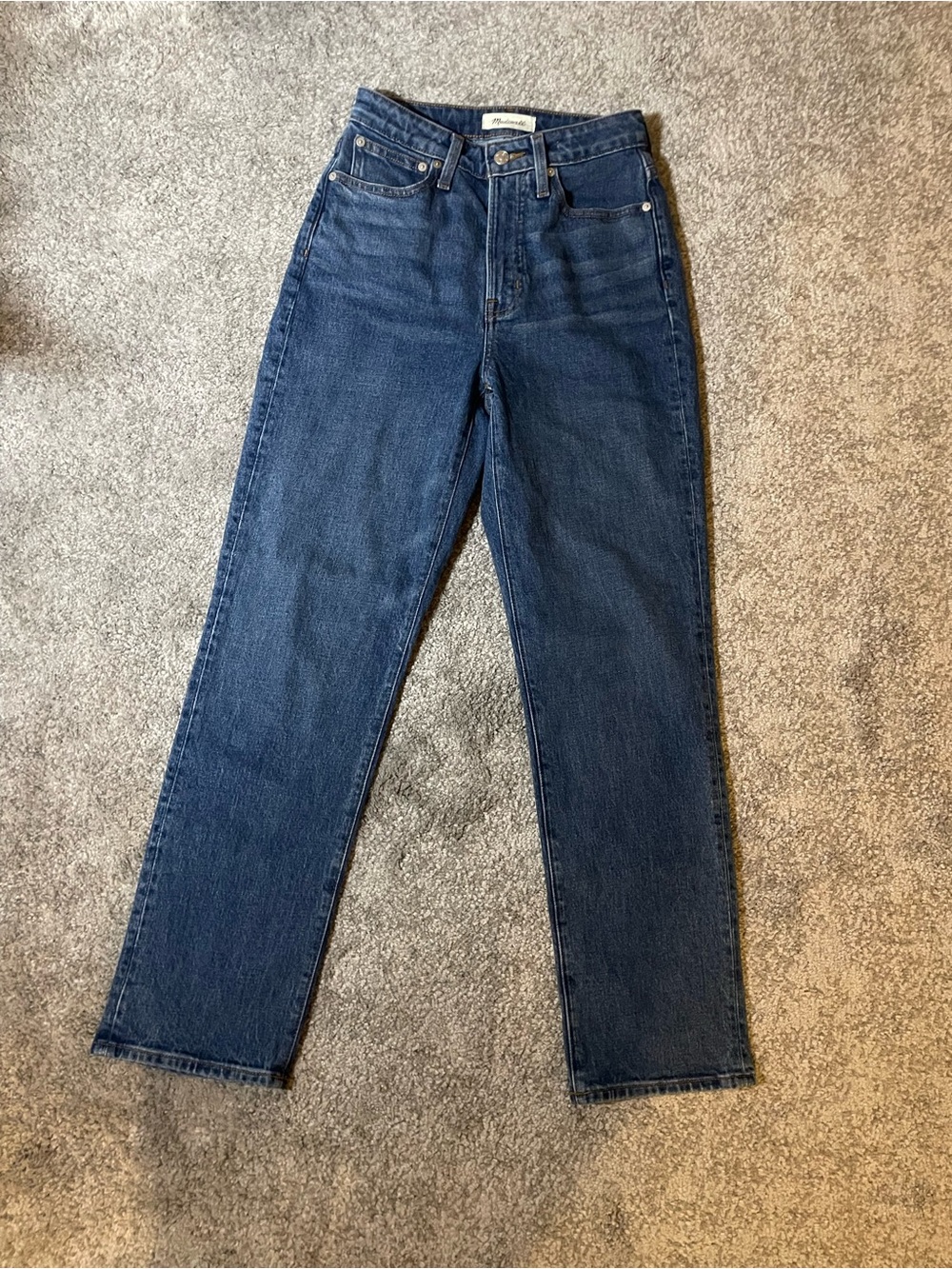 Madewell Women's Straight Leg Dark Blue Jeans